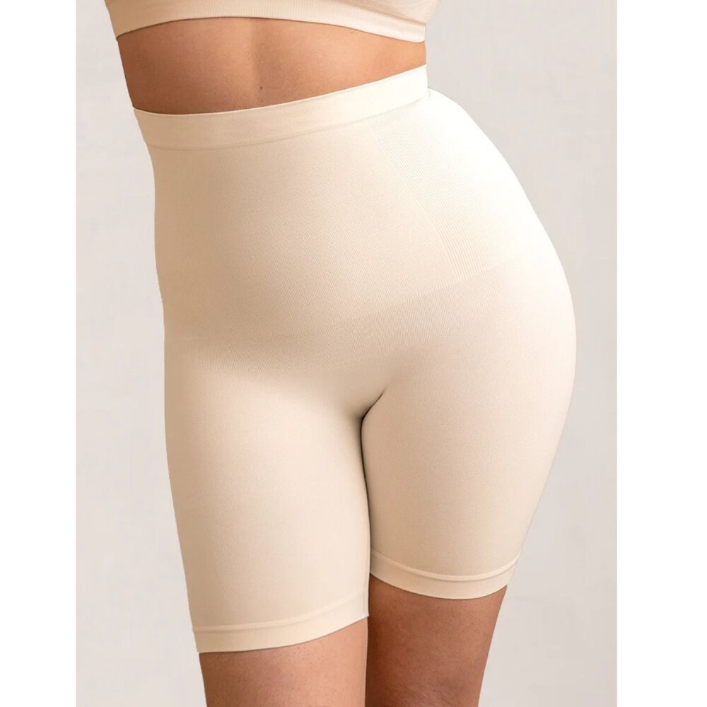 Shapermint Essentials High-Waisted Shaper Shorts in Beige Size XS/S NWT $44